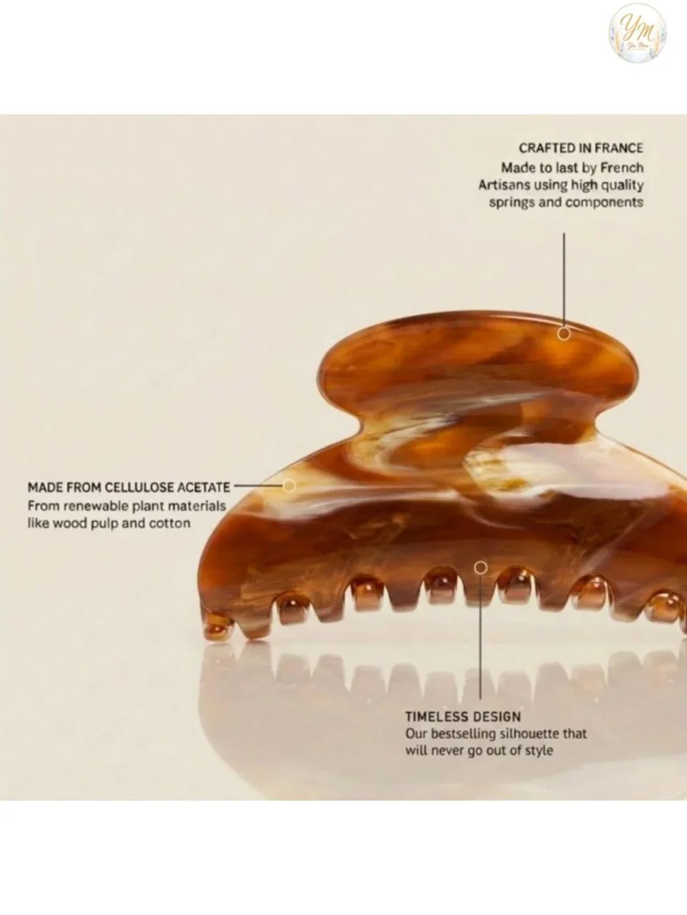 Medium Couture Claw Clip Cellulose Acetate Hair Accessory